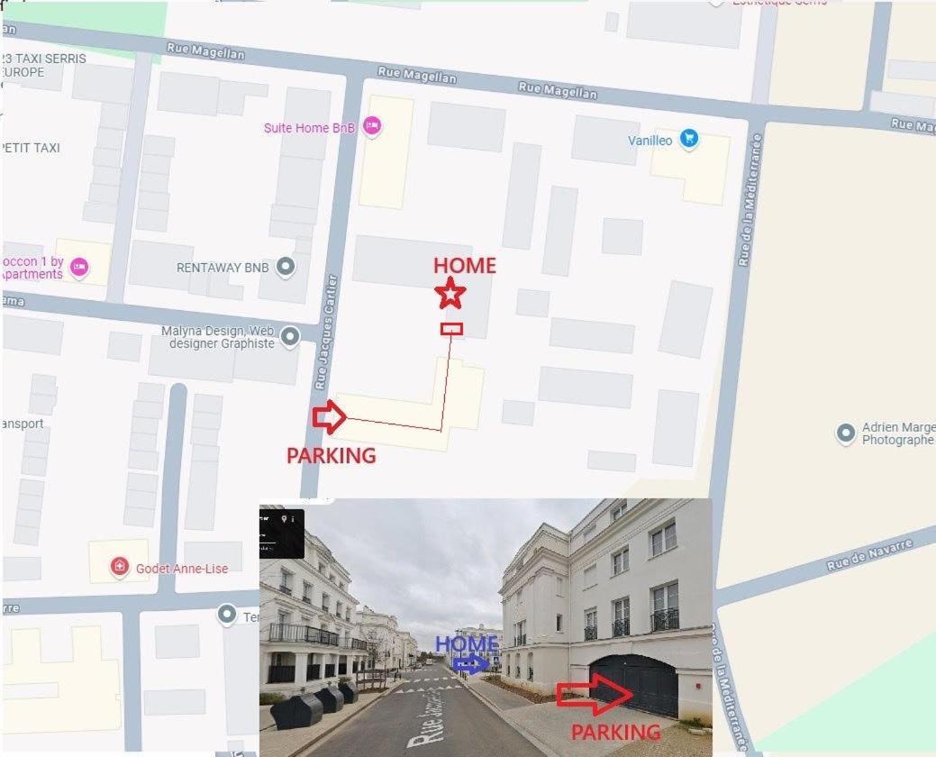 Le Cartier Appt F3, 7Mn Disneyland, Parking,Terrace Serris Eksteriør billede